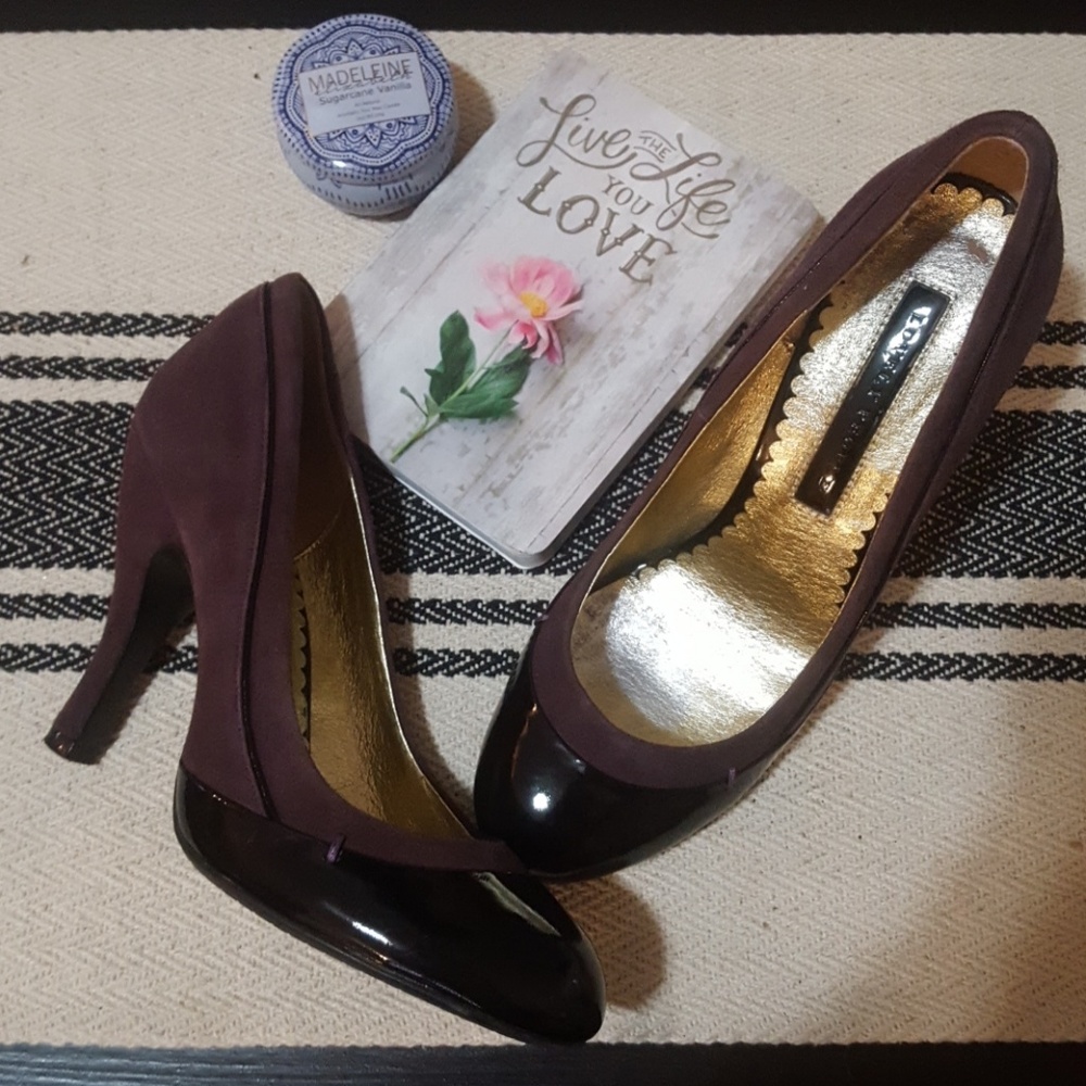 Purple and Black Heels